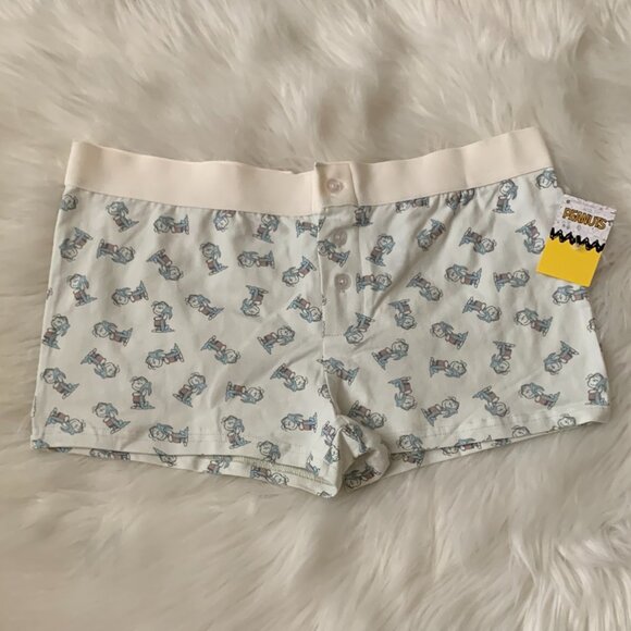 PEANUTS x Linus Sleep Boxer Shorts in Ivory Sz LARGE - Picture 1 of 3